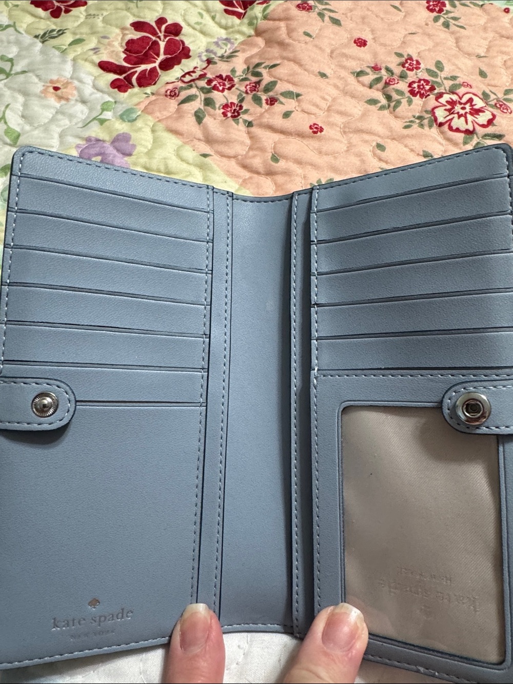 kate spade Blue Floral Tote Bag with matching wallet - Picture 6 of 6